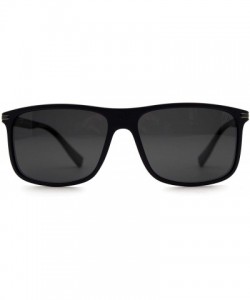 Rectangular p592 Classic Rectangular Polarized - for Womens-Mens 100% UV PROTECTION - Darkblue-black - C8192TDMHGQ $28.27