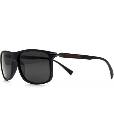 Rectangular p592 Classic Rectangular Polarized - for Womens-Mens 100% UV PROTECTION - Darkblue-black - C8192TDMHGQ $28.27