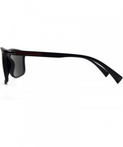 Rectangular p592 Classic Rectangular Polarized - for Womens-Mens 100% UV PROTECTION - Darkblue-black - C8192TDMHGQ $28.27