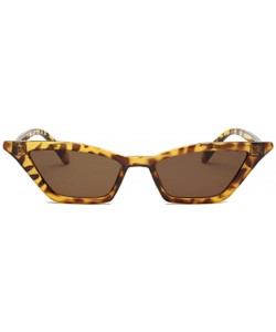 Cat Eye Small Cat Eye Sunglasses for Women Retro Sun Glasses Female Fashion Accessories - Leopard With Brown - CM18DX0YAIN $9.29