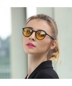 Round Unisex Polarized Sungalsses Men Women Vintage Round Cool Sunglasses Goggles Glasses UV400 Anti- Glare Fashion - C8199OK...