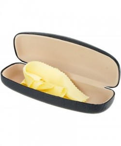 Rectangular Sunglasses & Eyeglasses Protective Case Faux Leather Wood Pattern - Black - CQ1877N45W4 $9.85