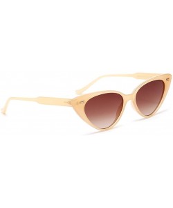 Cat Eye Cat Eye Sunglasses Women Retro Rivet Ladies Sun Glasses Summer Accessories UV400 - Orange With Brown - CL18XUCZC7C $8.67