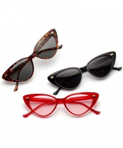 Cat Eye Cat Eye Sunglasses Women Retro Rivet Ladies Sun Glasses Summer Accessories UV400 - Orange With Brown - CL18XUCZC7C $8.67