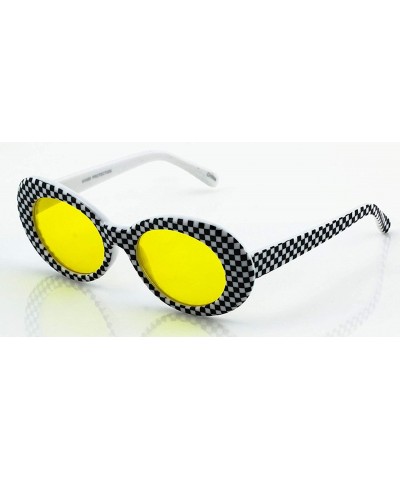 Oval Goggles Hypebeast Eyewear Sunglasses Checkered - CH18SA6669G $20.54