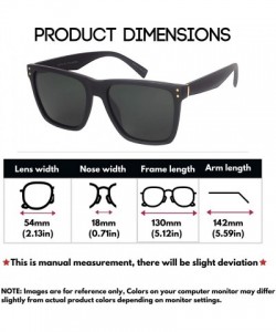 Square 80s Horned Rim Sunglasses for Men Women Square Sunglass Polarized Lens 541076 - CL18203ZUTW $8.92