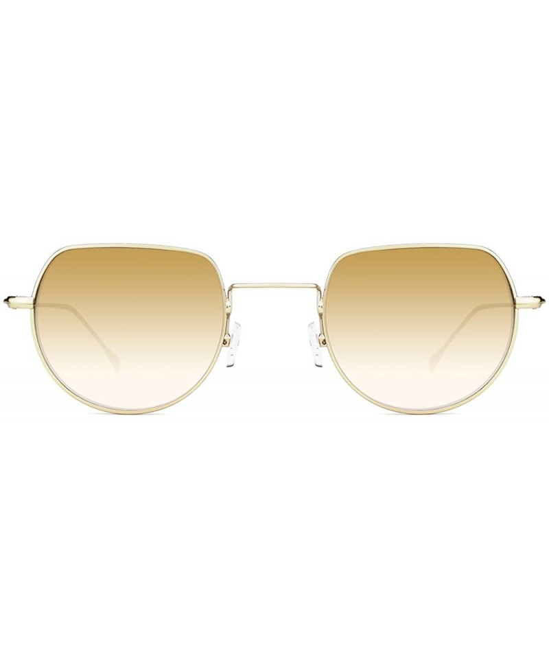 Oversized Sunglasses Simple Style for Women with Tinted Lenses UV400 Protection - Goldernrod - C918SM2QE6T $14.31