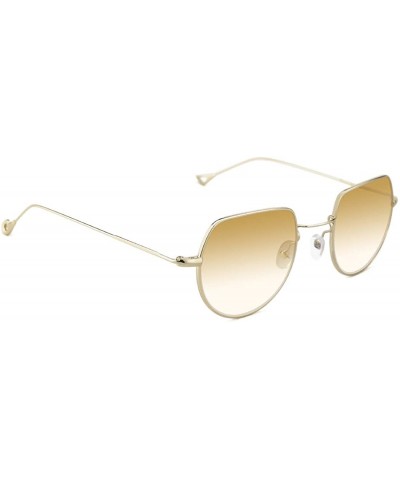 Oversized Sunglasses Simple Style for Women with Tinted Lenses UV400 Protection - Goldernrod - C918SM2QE6T $14.31