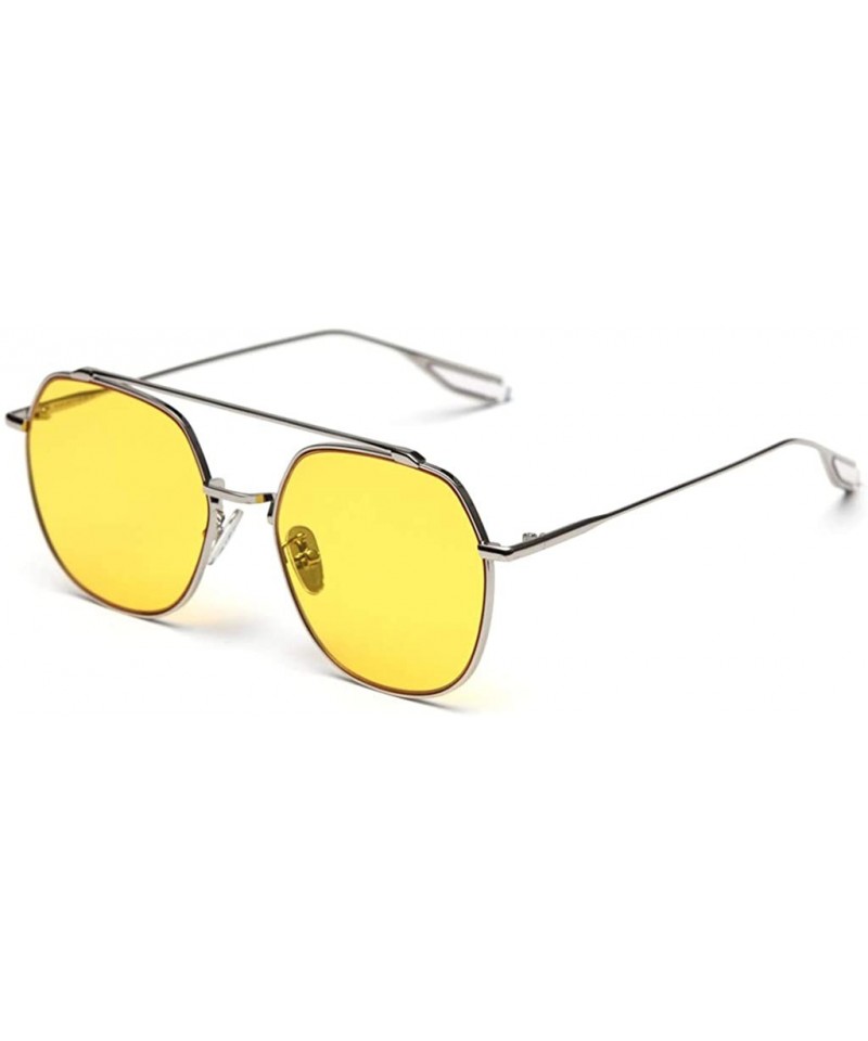 Korean Sunglasses Yellow Glass  Sunglasses Men Women Yellow