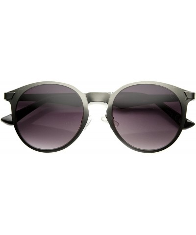 Cat Eye Womens Cat Eye Sunglasses With UV400 Protected Gradient Lens - Gunmetal / Lavender - C7122XJMIIJ $10.97