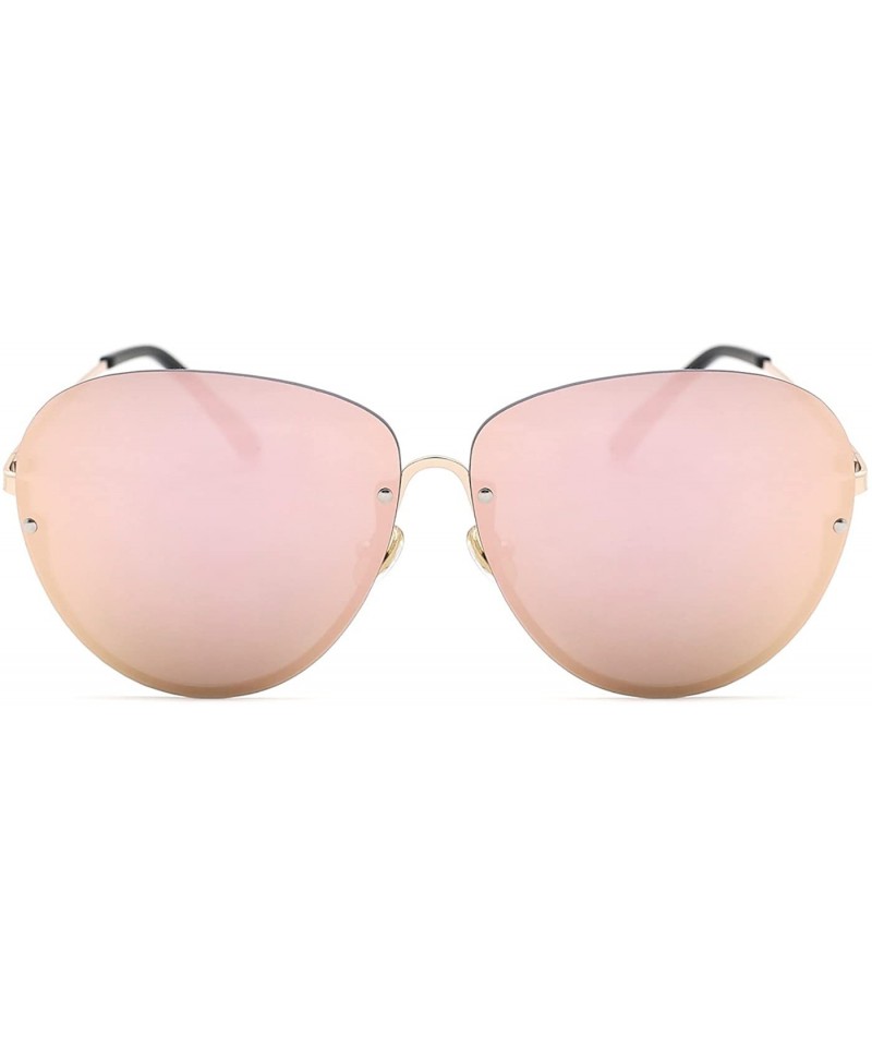 Sport Oversized Rimless Mirrored Sunglasses for Women - C - C21832HNQ4X $20.62