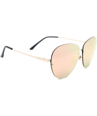 Sport Oversized Rimless Mirrored Sunglasses for Women - C - C21832HNQ4X $20.62