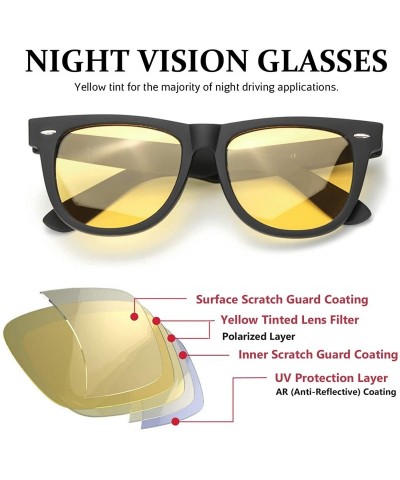 PdnIds Night-Vision Glasses Women Polarized Yellow Lens-Anti Glare
