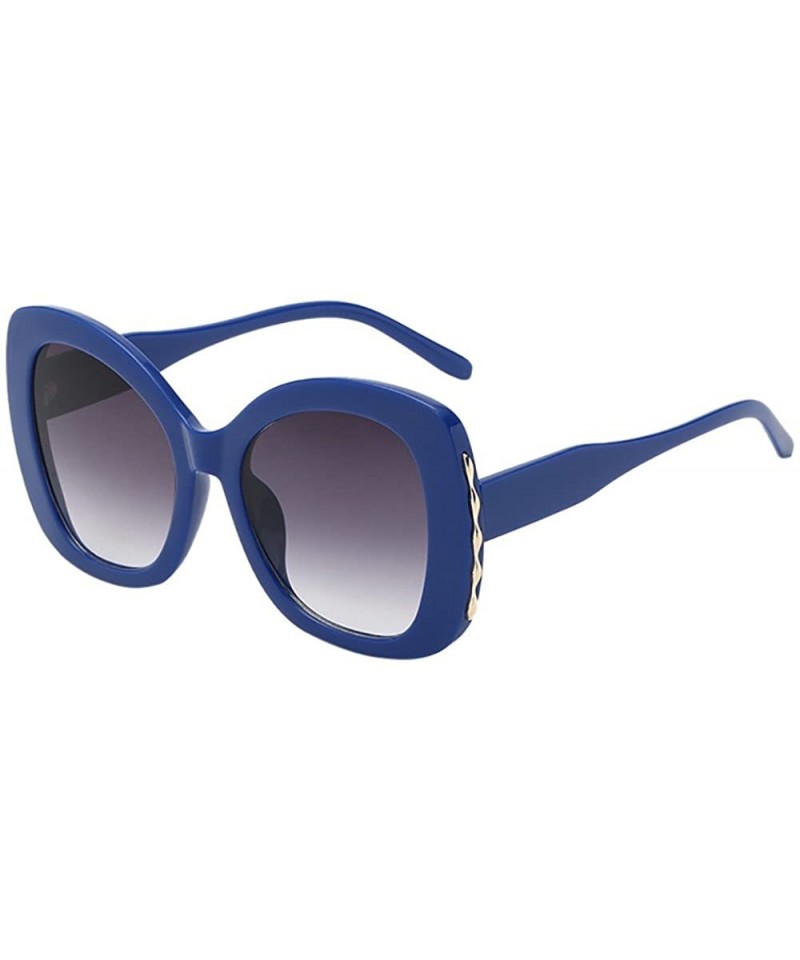  Generic Irregular Small Rectangle Sunglasses Women Vintage Punk  Sun Glasses UV Protection (Black+Blue), Large : Clothing, Shoes & Jewelry