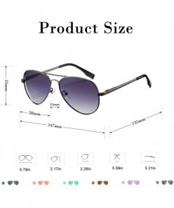 Aviator Polarized Aviator Sunglasses for Men Women- Lightweight Metal Frame Sun Glasses UV400 Protection - CL190GLTW22 $13.61