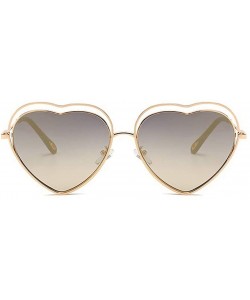 Goggle Fashion Personality Love Sunglasses Hollow Metal Frame Gradient lens UV Protection Sunglasses - Local Gold - C318SR7SU...