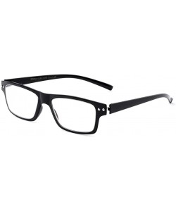 Square Ultra Light Weight Spring Temple Fashion Clear Lens Glasses - Black - CC11AHWZM23 $10.13