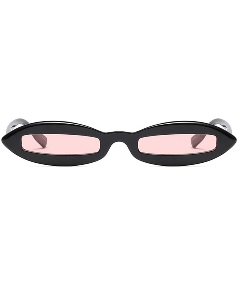 Oval Women Oval Frame Fashion Sunglass - Black/Pink - C218DWNCAY9 $10.25