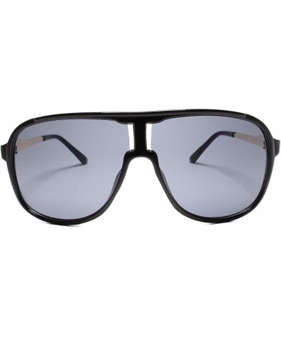 Oversized Classic Vintage Retro 90s Mens Womens Oversized Turbo Sunglasses - Gray / Gold - CS18UOEO4C0 $9.95