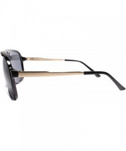 Oversized Classic Vintage Retro 90s Mens Womens Oversized Turbo Sunglasses - Gray / Gold - CS18UOEO4C0 $9.95